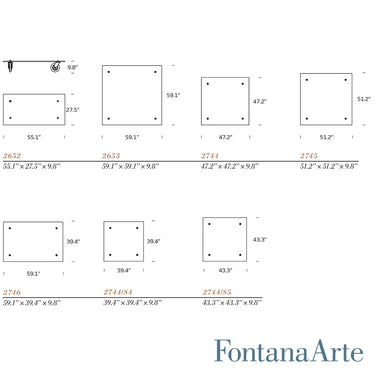 FontanaArte Tavolo con Ruote Square Large