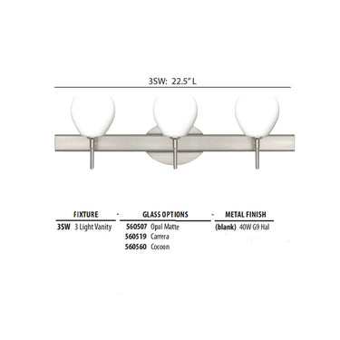 Besa Lighting Tay Tay 3 Bath Light