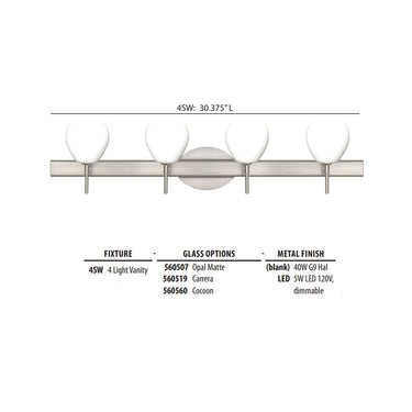 Besa Lighting Tay Tay 4 Bath Light