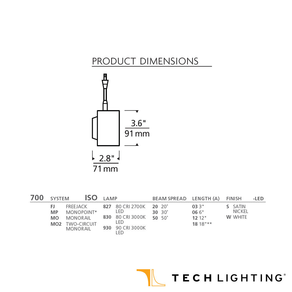 Tech Lighting ISO LED Head