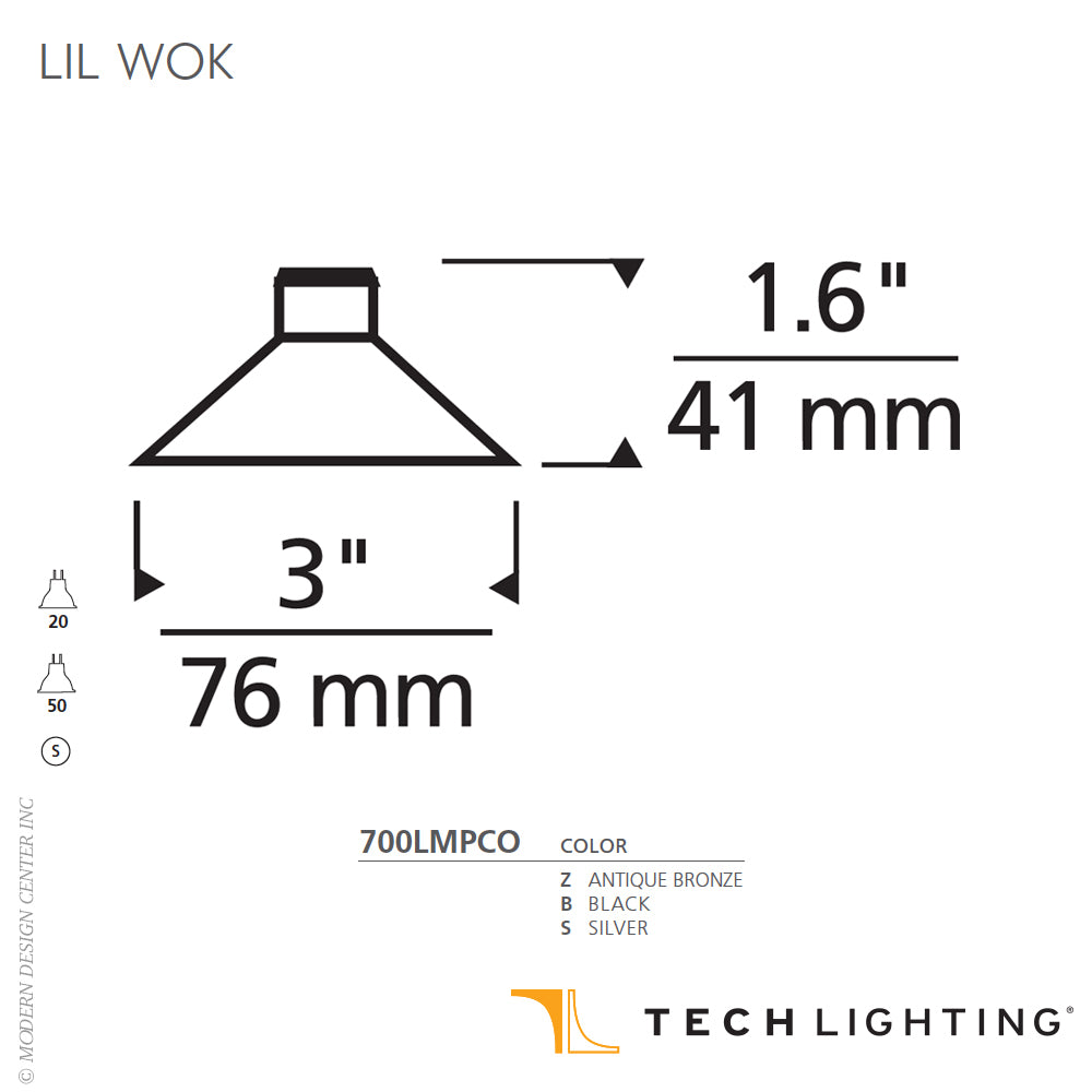 Tech Lighting Lil Wok Shade Accessory