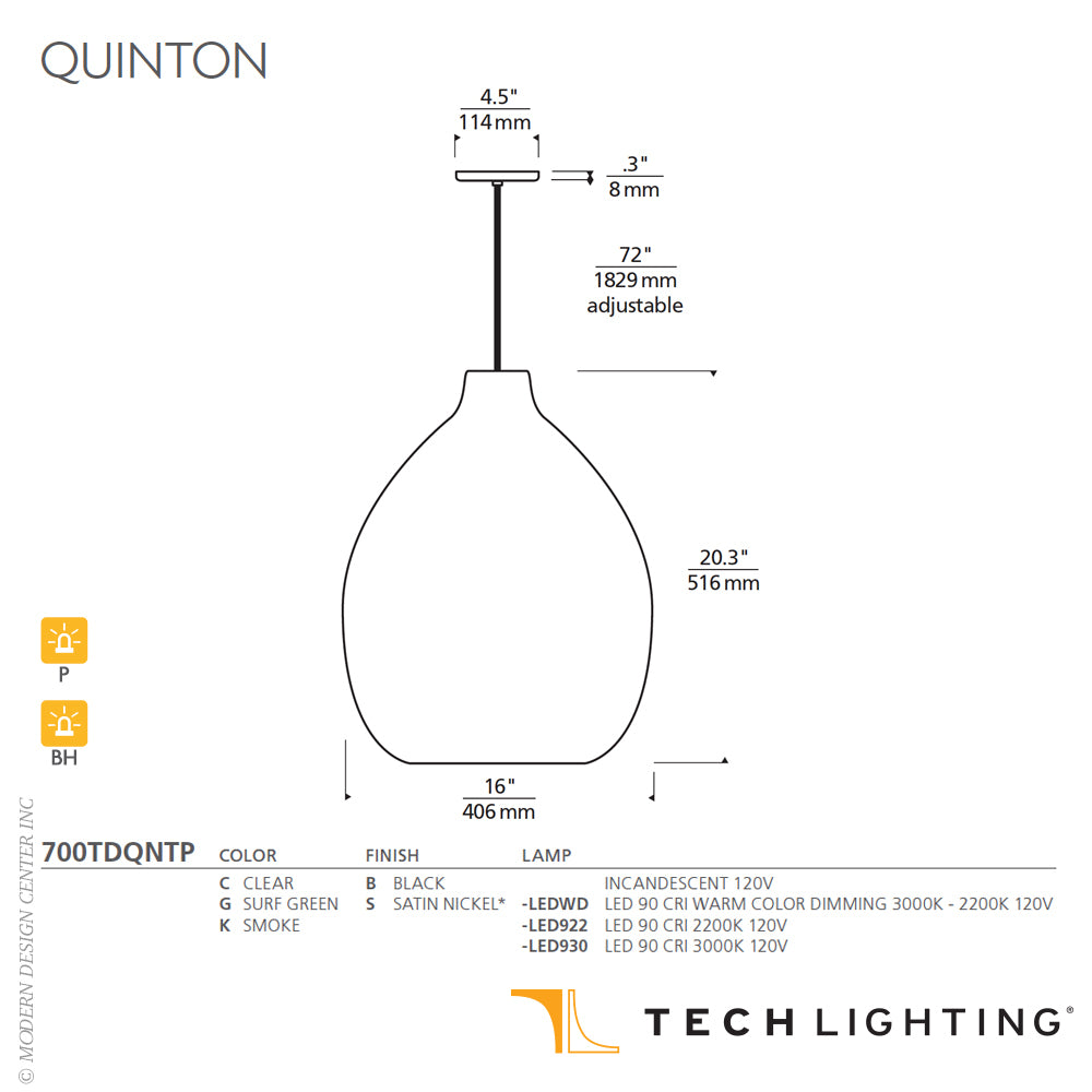 Quinton Pendant Light | Visual Comfort Modern