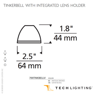Tinkerbell Shade with Integrated Lens Holder | Visual Comfort Modern