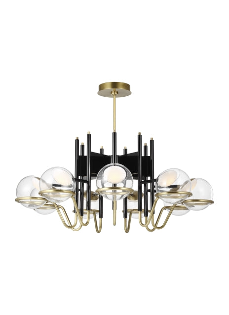 Contemporary Interior Decor with Visual Comfort Chandelier