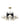 AvroKO designed Crosby LED chandelier, adjustable height brass frame and black metal armature, dining room pendant light.
