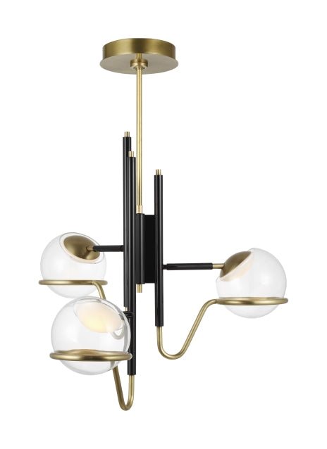 Tech Lighting Crosby Black/Brass Medium Interior Pendant Lighting