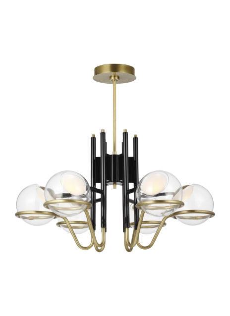 Visual Comfort Crosby Medium Black Brass Chandelier