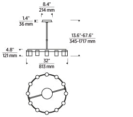 Tech Lighting Esfera Medium Chandelier