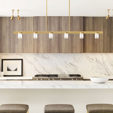 Modern 60 Inch Linear Chandelier for Kitchen Island Lighting