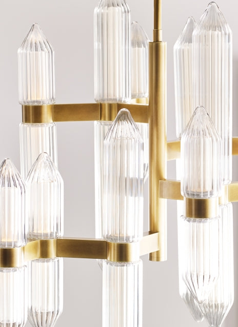 Langston Modern Chandelier Medium | Visual Comfort - Natural Brass