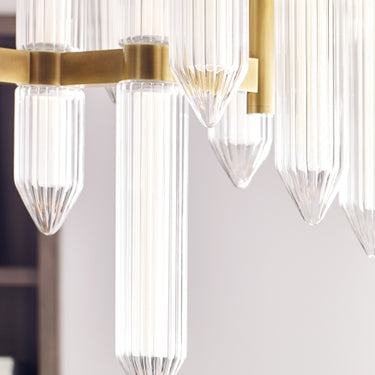 Langston Contemporary Chandelier Medium | Visual Comfort - Natural Brass