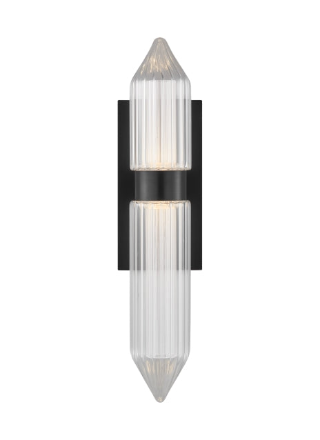 Modern Langston Glass Wall Sconce in Living Room