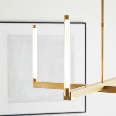 Contemporary Phobos 36" Chandelier by Kelly Wearstler – Brass and Glass LED Pendant for Modern Spaces