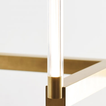 Phobos 36" Brass & Glass LED Chandelier – Ideal for High Ceilings & Contemporary Interiors