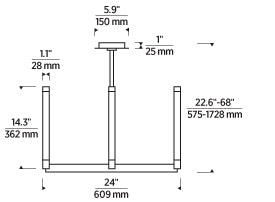 Tech Lighting Phobos Medium Chandelier