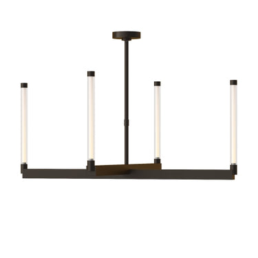 Visual Comfort Phobos 36" Chandelier with Tubular Glass – Integrated LED for Dining & Living Rooms