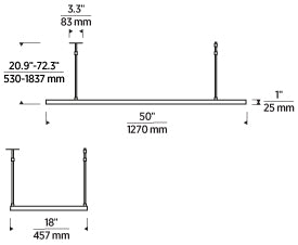 Tech Lighting Stagger Halo 50 Linear Suspension