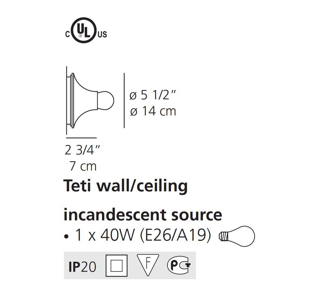 Artemide Teti Wall Or Ceiling Light