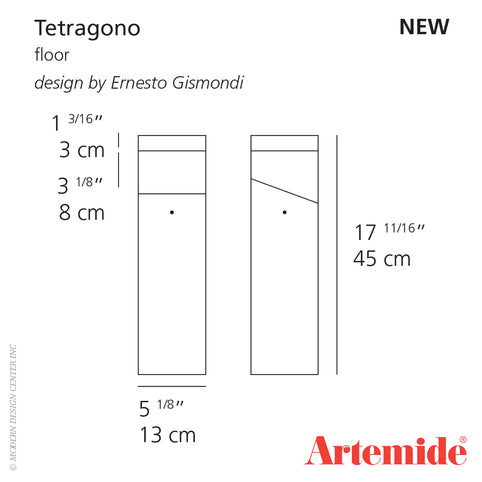 Artemide Tetragono 45 Outdoor Floor Lamp