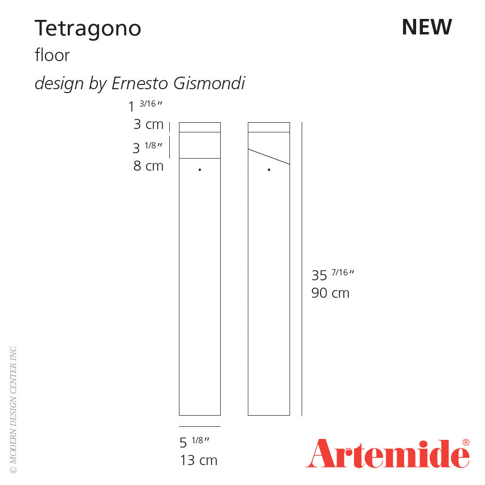 Artemide Tetragono 90 Outdoor Floor Lamp