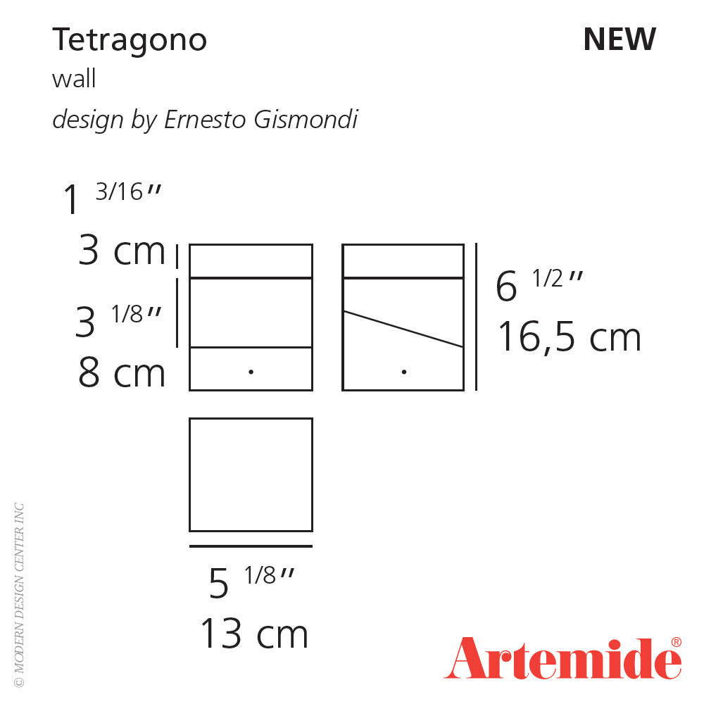 Artemide Tetragono Outdoor Wall Light