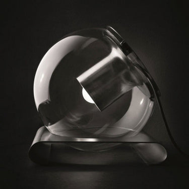 Joe Colombo designed Globe Table Lamp with metal reflector, ideal for bedrooms and office desks
