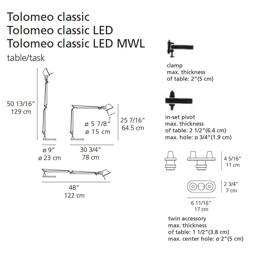 Artemide Tolomeo Classic Led Table