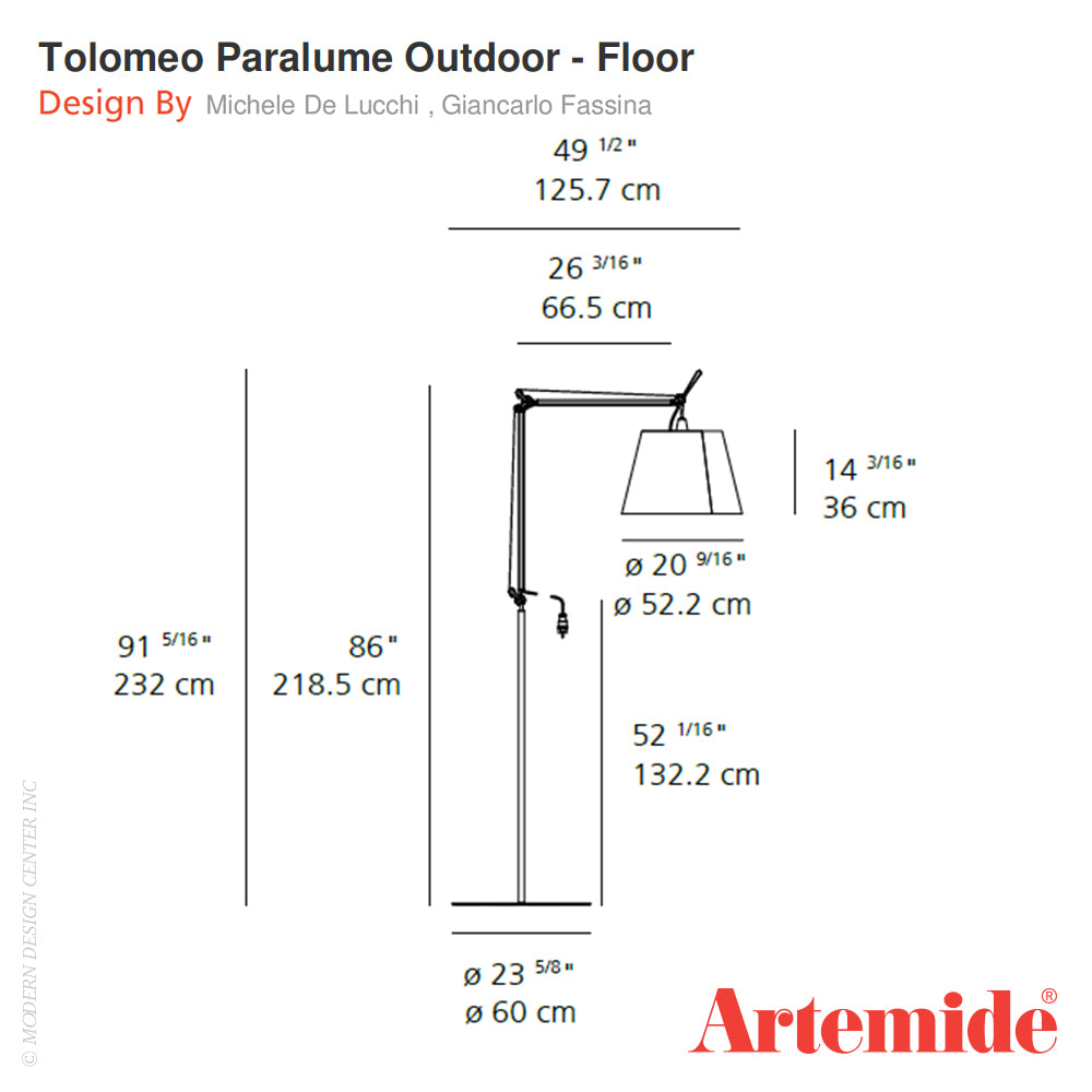 Artemide Tolomeo Mega Outdoor Floor Lamp