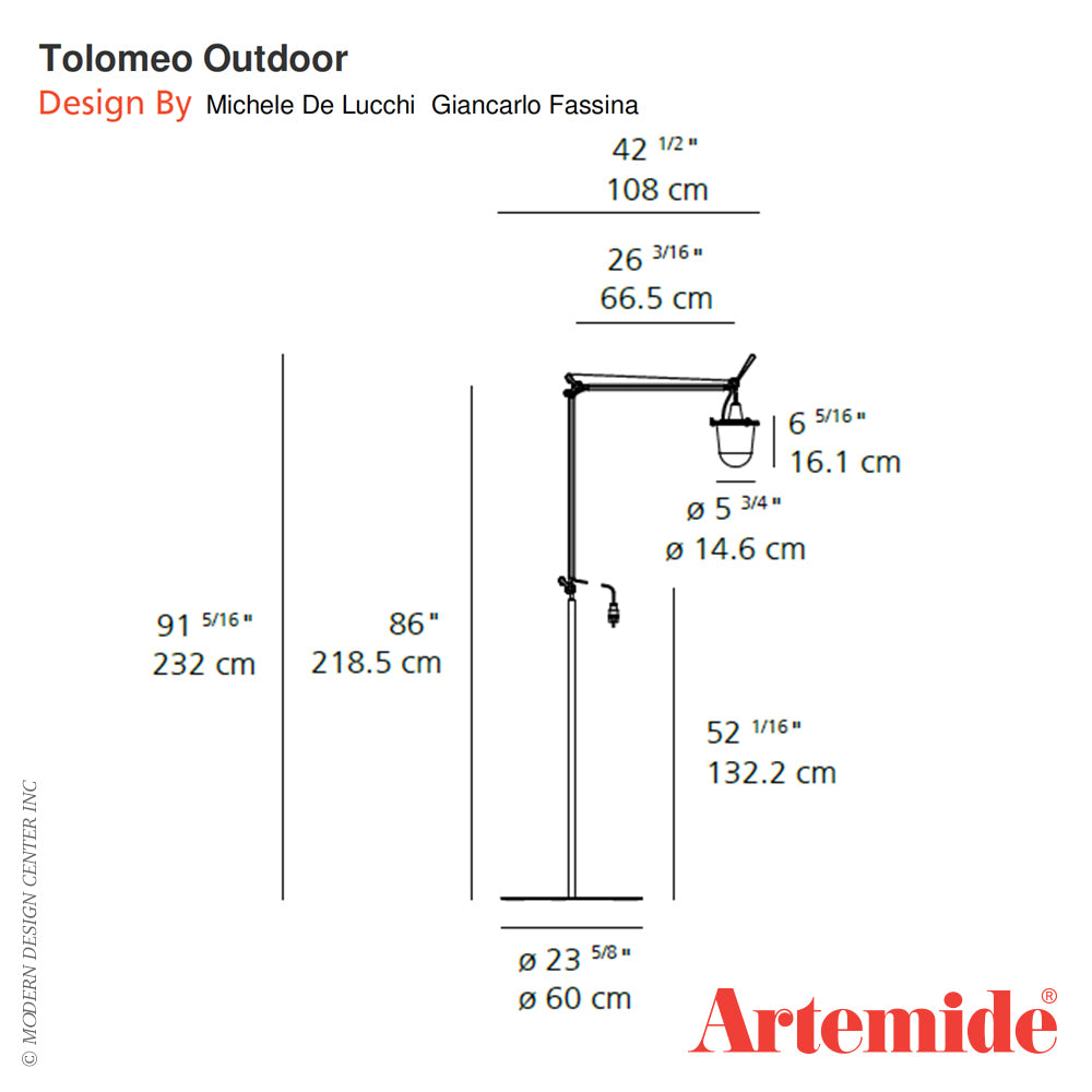 Artemide Tolomeo Lantern Outdoor Floor Lamp