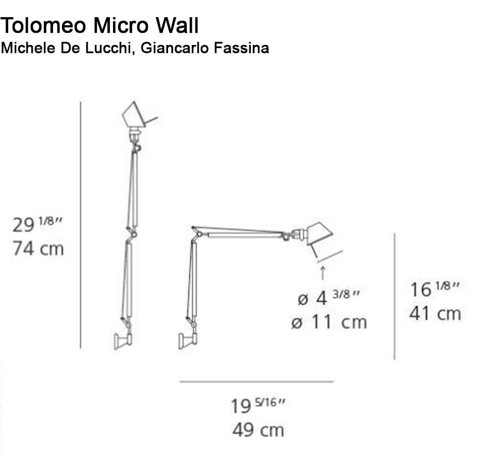 Artemide Tolomeo Micro Led Wall Light
