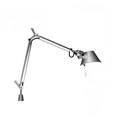  LED-ready Artemide Tolomeo Micro adjustable desk lamp with aluminum finish and pivot for focused workspace lighting