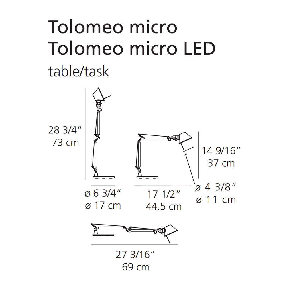 Artemide Tolomeo Micro Led Table Lamp