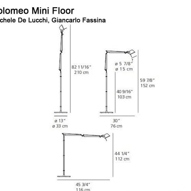 Tolomeo Mini LED Floor Lamp for Task Lighting