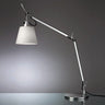 Artemide Tolomeo Shade Table Lamp designed by Michele De Lucchi for home and office use in Grey Fiber shade