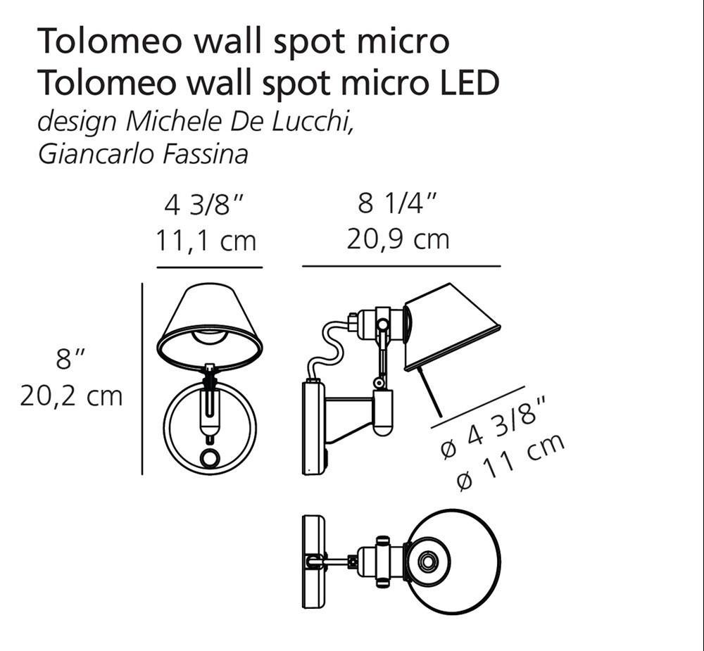 Artemide Tolomeo Micro Wall Spot