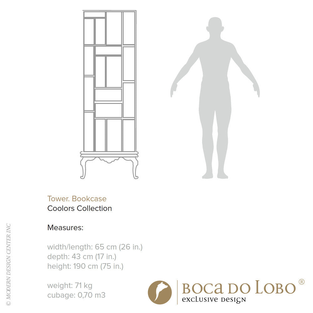 Boca do Lobo Tower Bookcase Coolors Collection | Boca do Lobo | LoftModern