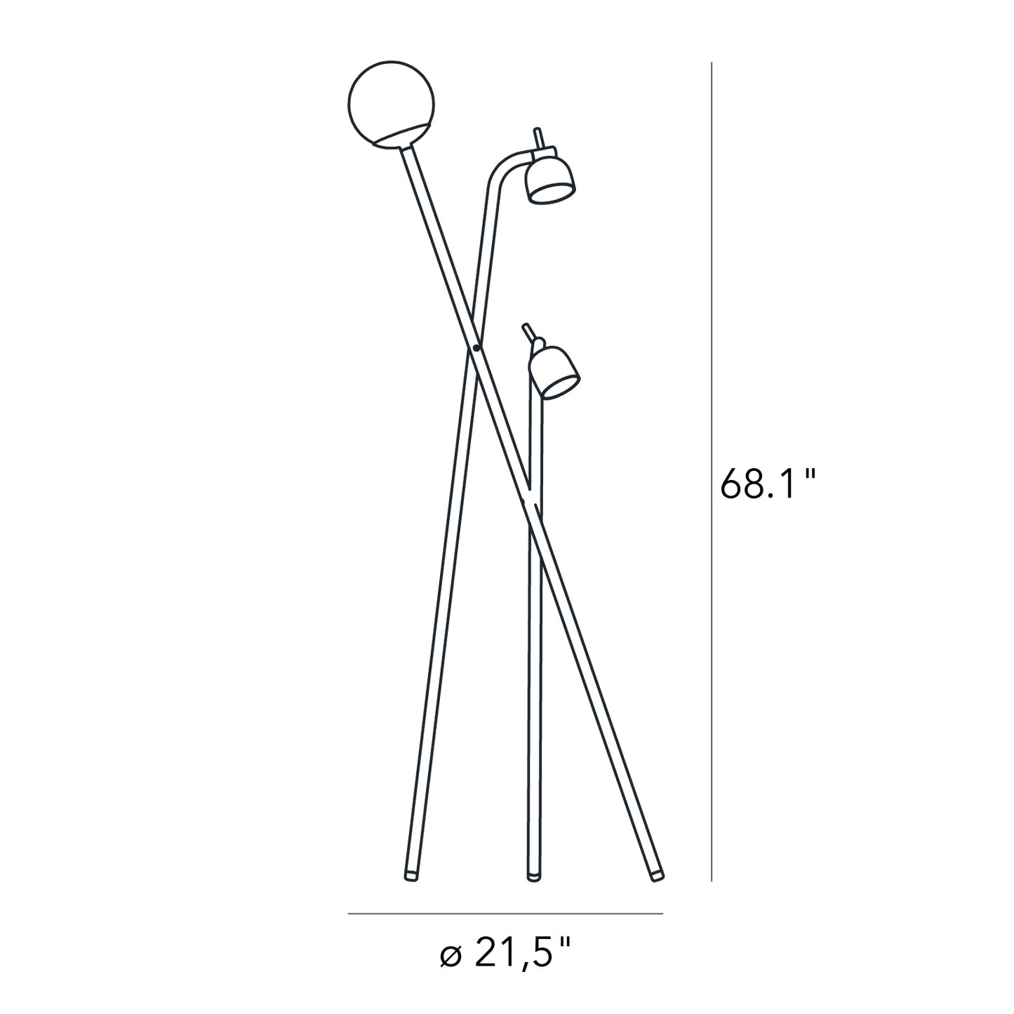 FontanaArte Tripod Floor Lamp