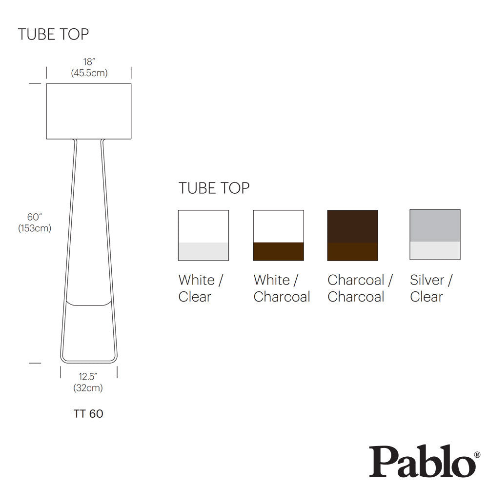 Pablo Designs Tube Top 60 Floor Lamp - LoftModern