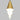 Natural Brass Turret pendant showcasing its glare-free crystal optic. Perfect modern lighting.