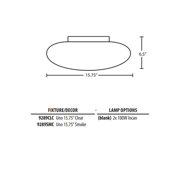 Besa Lighting Uno 16 Ceiling Light