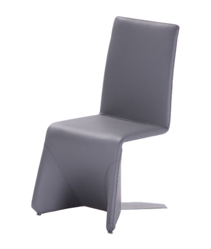 VIG Furniture Nisse Grey Leatherette Dining Chair Set of 2