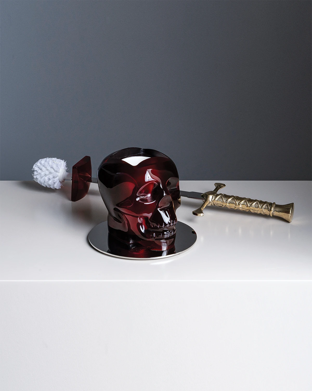 Vallve Toilet Brush Cranium Red