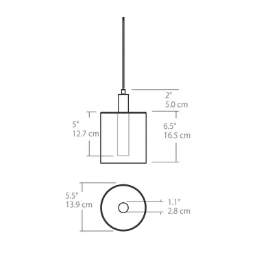 BlackJack Lighting Velo Clear Pendant Light