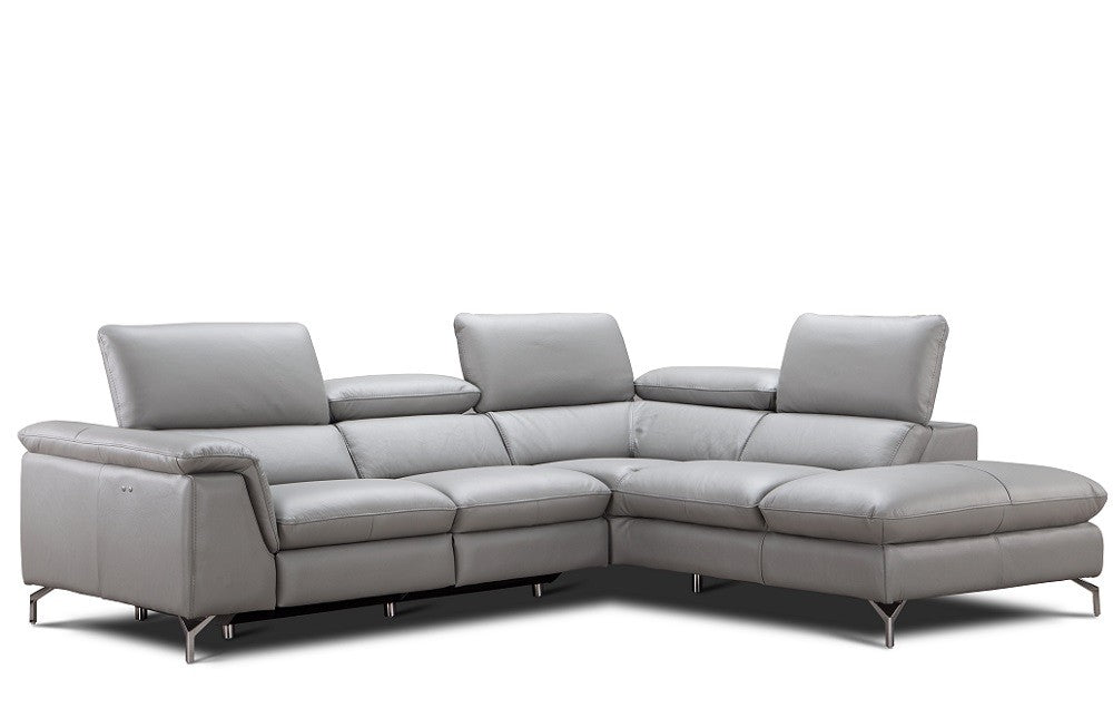 Viola Leather Sectional Sofa RHF Chaise by JM