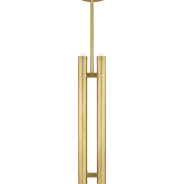 Contemporary brass ceiling fixture, ideal for commercial lobby lighting.