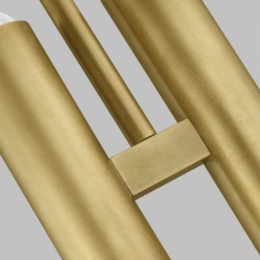 Elegant brass chandelier for commercial spaces, enhances modern interiors.