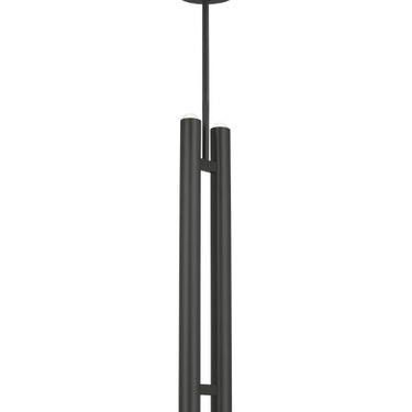 Contemporary dark bronze chandelier for commercial retail environments.
