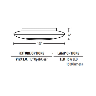 Besa Lighting Viva 13 Ceiling Light