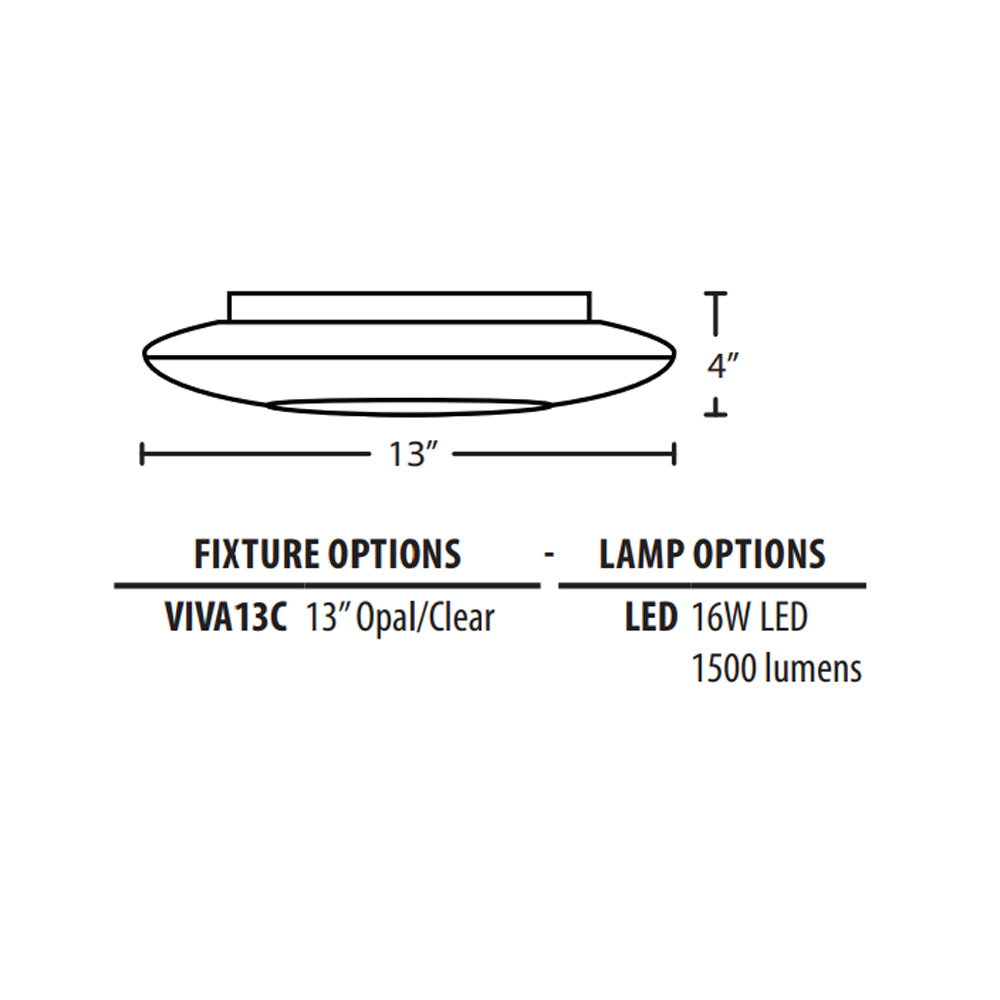 Besa Lighting Viva 13 Ceiling Light