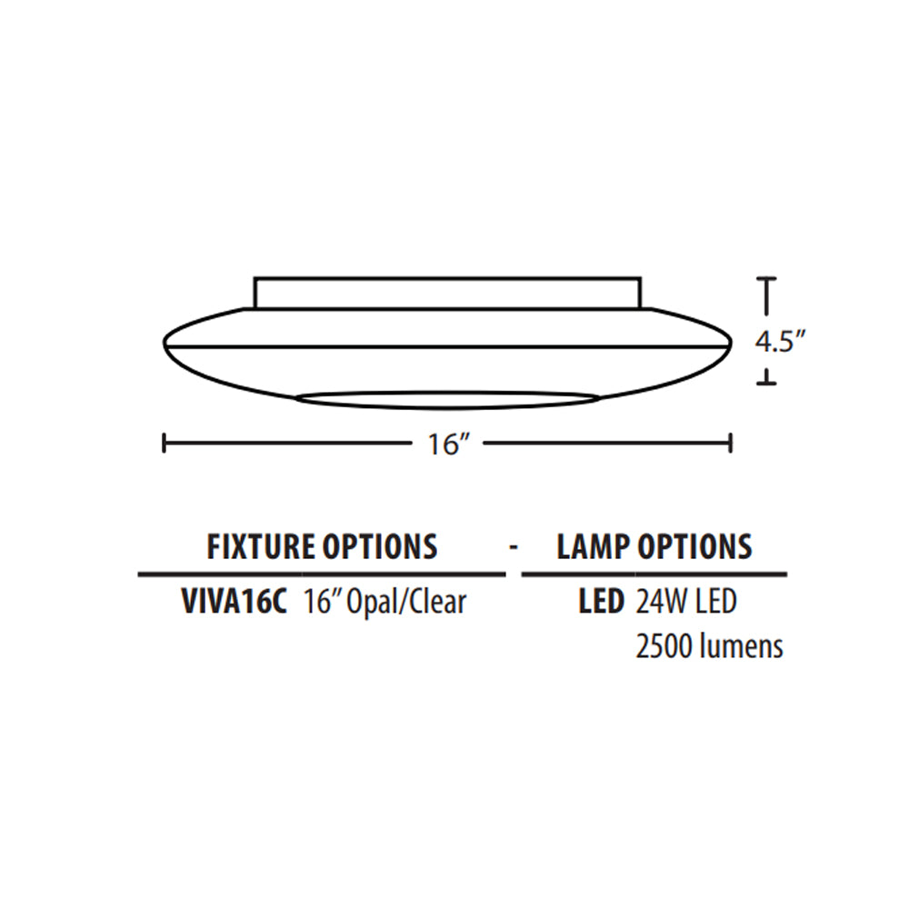 Besa Lighting Viva 16 Ceiling Light